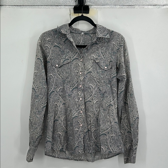 Cinch Tops - Cinch Women's Paisley Snap Front Shirt Size Medium